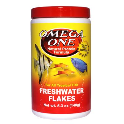 Omega One Freshwater Flakes Fish Food 5.3 ounce Click for larger image