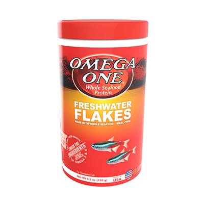 Omega One Freshwater Flakes Fish Food 5.3 ounce Click for larger image