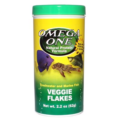 Omega One Veggie Flakes Fish Food 2.2 ounce Omega One Veggie Flakes Fish Food 2.2 ounce
