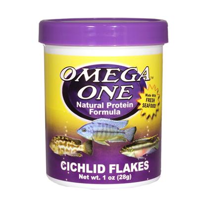 Omega One Cichlid Flakes Fish Food 1 ounce Click for larger image