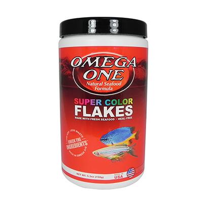 Omega One Super Color Flakes Fish Food 5.3 ounce Click for larger image