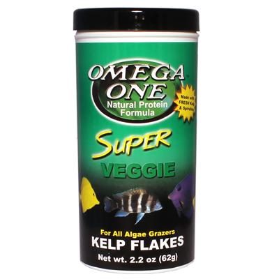 Omega One Super Kelp Flakes Fish Food 2.2 ounce Click for larger image