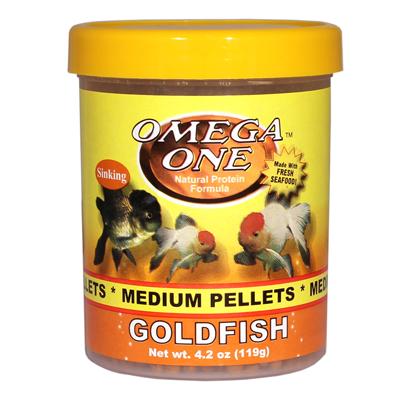 Omega One Medium Sinking Goldfish Pellets Fish Food 4.2-oz Click for larger image