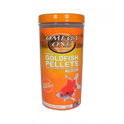 Omega One Medium Sinking Goldfish Pellets Fish Food 8-oz Click for larger image Omega One Medium Sinking Goldfish Pellets Fish Food 8-oz Click for larger image