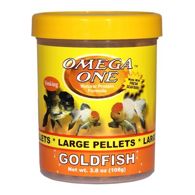 Omega One Large Sinking Goldfish Pellets Fish Food 3.8-oz Click for larger image Omega One Large Sinking Goldfish Pellets Fish Food 3.8-oz Click for larger image