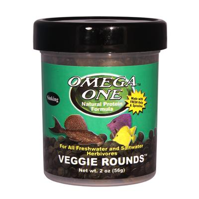 Omega One Veggie Rounds Fish Food 2 ounce Click for larger image