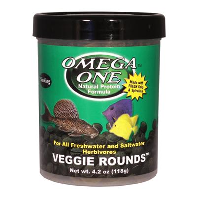 Omega One Veggie Rounds Fish Food 4.2 ounce Click for larger image