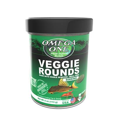 Omega One Veggie Rounds Fish Food 4.2 ounce Click for larger image Omega One Veggie Rounds Fish Food 4.2 ounce Click for larger image