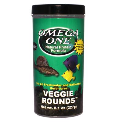 Omega One Veggie Rounds Fish Food 8.1 ounce Click for larger image