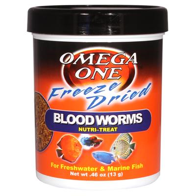 Omega One Freeze-Dried Bloodworm Fish Food .46 ounce Click for larger image Omega One Freeze-Dried Bloodworm Fish Food .46 ounce Click for larger image