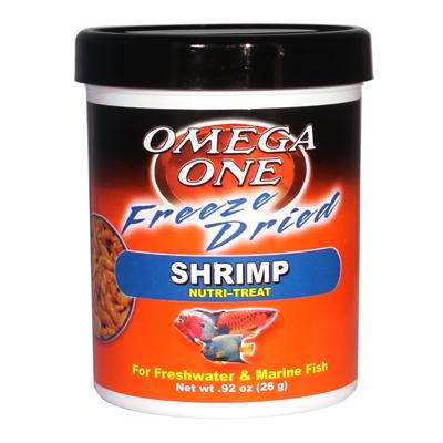 Omega One Freeze-Dried Shrimp Fish Food .85 oz Click for larger image