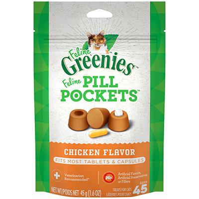 Pill Pockets for Cats Chicken Flavored Treat 45ct. Click for larger image Pill Pockets for Cats Chicken Flavored Treat 45ct. Click for larger image