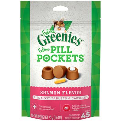 Pill Pockets for Cats Salmon Flavored Treat 45ct. Click for larger image