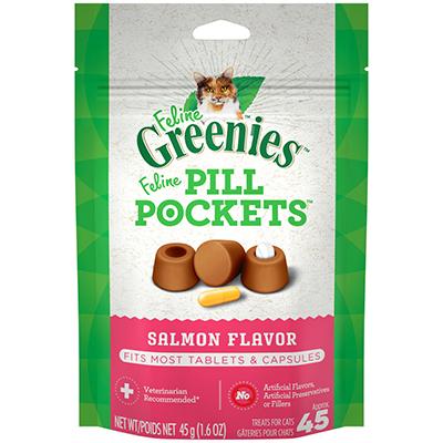 Pill Pockets for Cats Salmon Flavored Treat 45ct. Click for larger image Pill Pockets for Cats Salmon Flavored Treat 45ct. Click for larger image