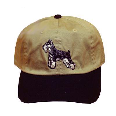 Cap 100% Cotton with Embroidered Schnauzer Cap 100% Cotton with Embroidered Schnauzer