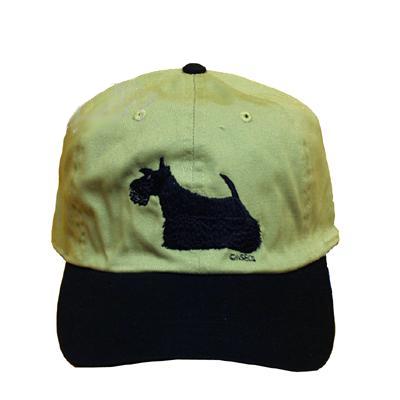 Cap 100% Cotton with Embroidered Scottish Terrier Cap 100% Cotton with Embroidered Scottish Terrier