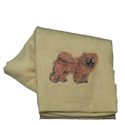 Cotton Terry Cloth Dog Hand Towel with Embroidered Chow Chow Cotton Terry Cloth Dog Hand Towel with Embroidered Chow Chow