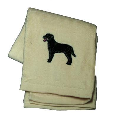 Cotton Terry Cloth Dog Hand Towel with Embroidered Lab Black Click for larger image Cotton Terry Cloth Dog Hand Towel with Embroidered Lab Black Click for larger image