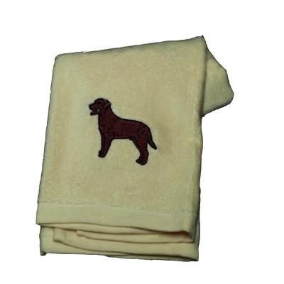 Cotton Terry Cloth Dog Hand Towel with Lab Chocolate Cotton Terry Cloth Dog Hand Towel with Lab Chocolate