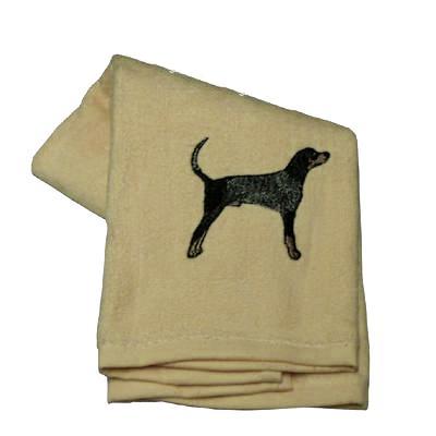 Cotton Terry Cloth Dog Hand Towel with Embroidered Blue Tick Cotton Terry Cloth Dog Hand Towel with Embroidered Blue Tick