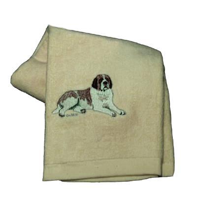 Cotton Terry Cloth Dog Hand Towel with Saint Bernard Cotton Terry Cloth Dog Hand Towel with Saint Bernard