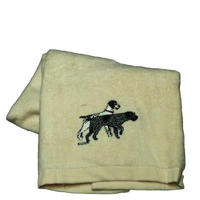 Cotton Terry Cloth Dog Hand Towel with German Wirehaired Cotton Terry Cloth Dog Hand Towel with German Wirehaired