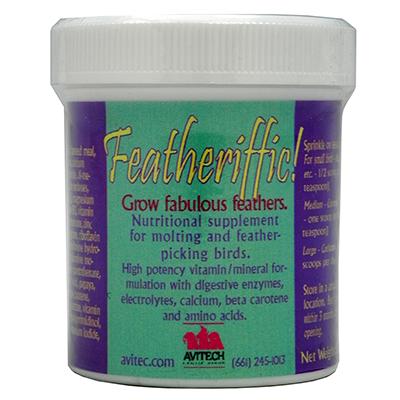 Avitech Featheriffic Feather Conditioning Supplement 3 ounce Avitech Featheriffic Feather Conditioning Supplement 3 ounce