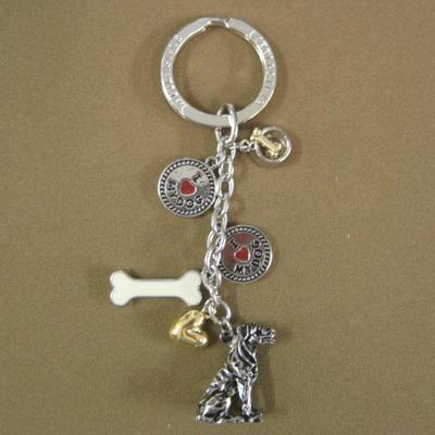 Key Chain Rottweiler with 5 Charms Key Chain Rottweiler with 5 Charms
