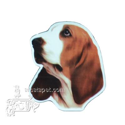 Vinyl Dog Magnet with Basset Hound Small