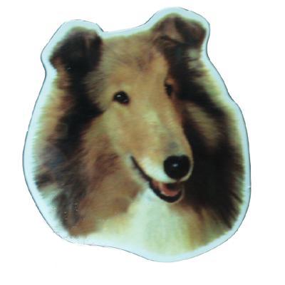 Vinyl Dog Magnet with Collie Small