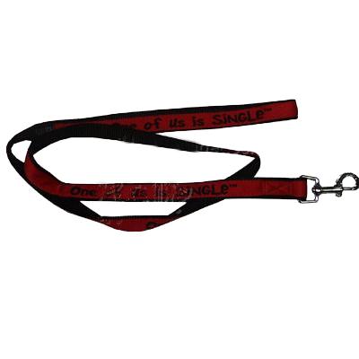 Embroidered Dog Leash 6-ftx3/4 One of us is Single Embroidered Dog Leash 6-ftx3/4 One of us is Single