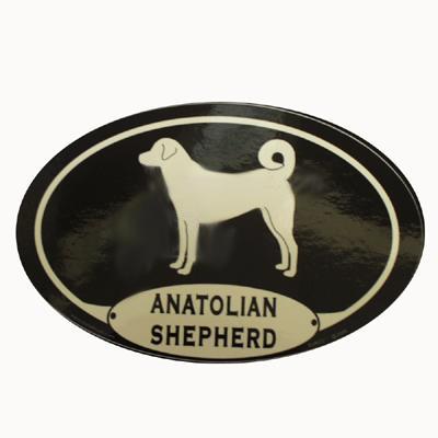 Euro Style Oval Dog Decal Anatolian Shepherd Click for larger image