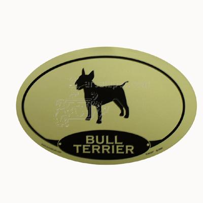 Euro Style Oval Dog Decal Bull Terrier