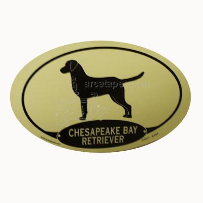 Euro Style Oval Dog Decal Chesapeake Bay Retriever Click for larger image