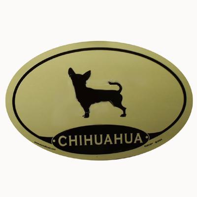 Euro Style Oval Dog Decal Chihuahua