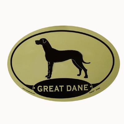 Euro Style Oval Dog Decal Great Dane