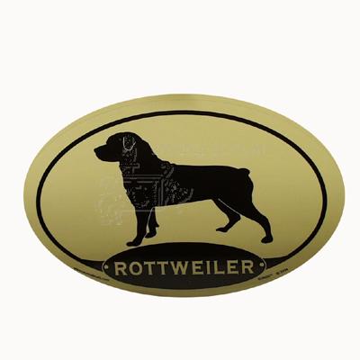 Euro Style Oval Dog Decal Rottweiler Click for larger image