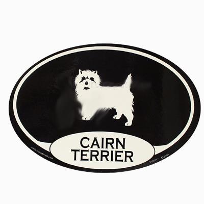 Euro Style Oval Dog Decal Cairn Terrier Click for larger image