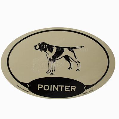 Euro Style Oval Dog Decal Pointer