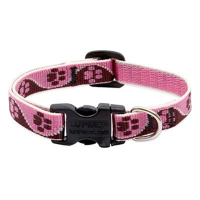 Dog Collar Adjustable Nylon Tickled Pink 6-9 inches Click for larger image