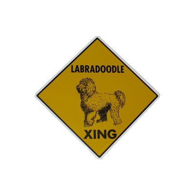 Sign Labradoodle Xing 12 x 12 inch Aluminum Click for larger image Sign Labradoodle Xing 12 x 12 inch Aluminum Click for larger image