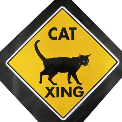Sign Cat Xing 12x12 inch Yellow Aluminum