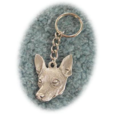Pewter Key Chain I Love My Rat Terrier Click for larger image