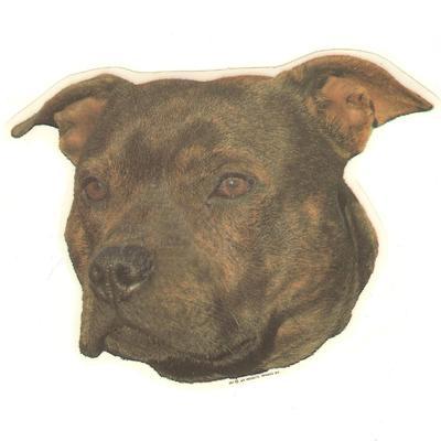 Double Sided Dog Decal Staffordshire Bull Terrier Double Sided Dog Decal Staffordshire Bull Terrier