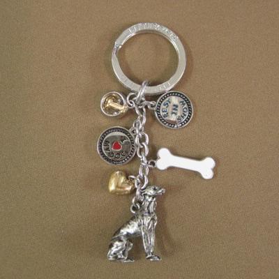 Key Chain Greyhound with 5 Charms Key Chain Greyhound with 5 Charms