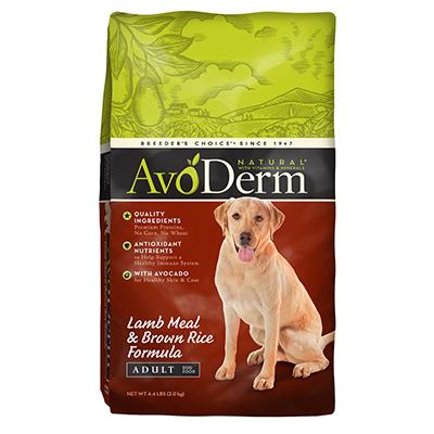 AvoDerm Natural Lamb & Rice Dog Food 4.4 lb Click for larger image