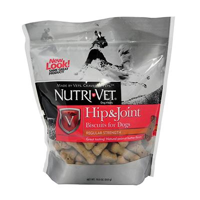 Nutri-Vet Glucosamine Wafers Peanut Butter 19.5 oz bag Click for larger image