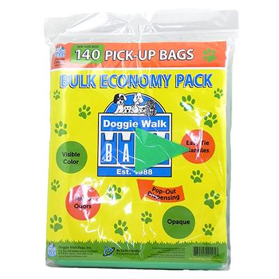 Doggie Walk Bulk Economy Pack 140 Dog Waste Bags Click for larger image Doggie Walk Bulk Economy Pack 140 Dog Waste Bags Click for larger image