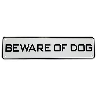 Beware of Dog 12 by 3-inch Plastic Sign Beware of Dog 12 by 3-inch Plastic Sign