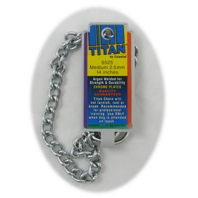 Coastal Titan Chrome Steel Dog Choke Chain Medium 14 inch Click for larger image